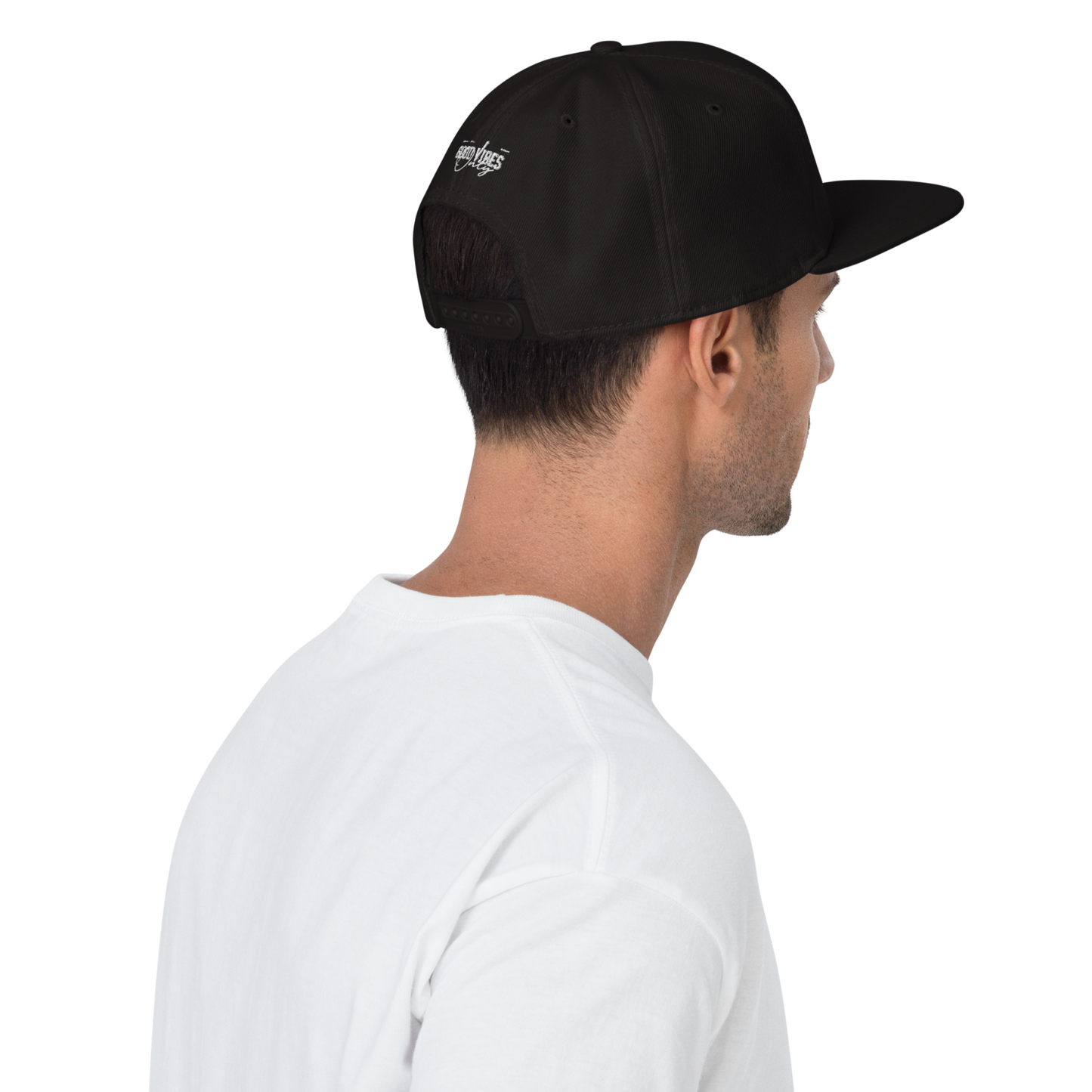 Schwarze Snapback-Cap Strange mit grauem Schirm und verstellbarem Snapverschluss, einfarbig, Unisex