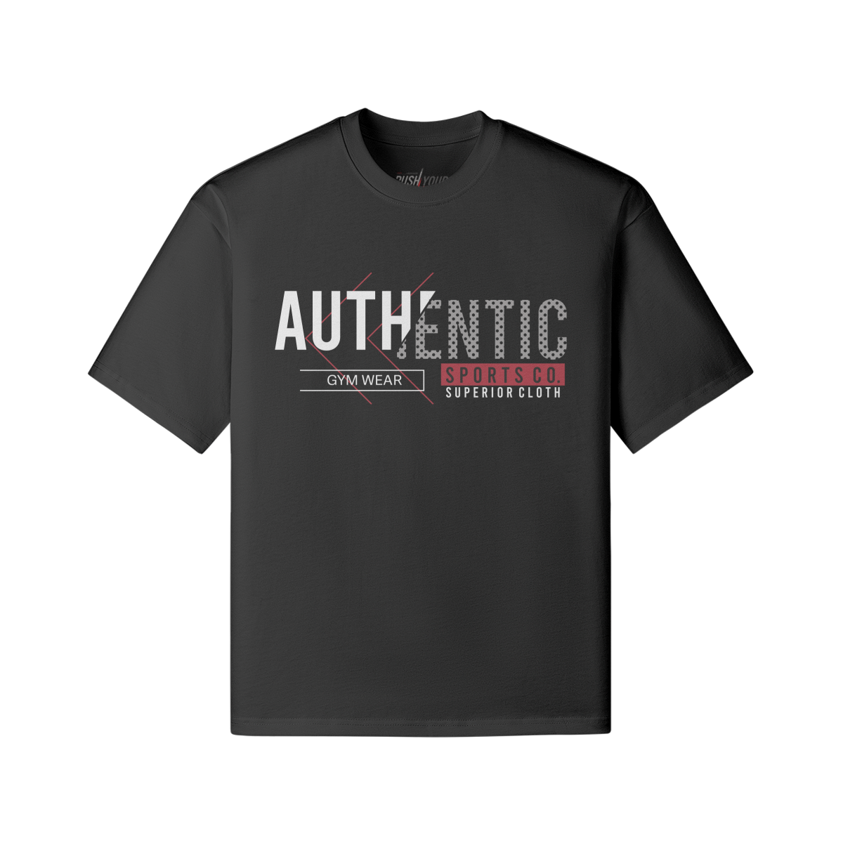 Authentisches Sportswear T-Shirt mit Oversize Fit und Front- sowie Backprint aus 100% Baumwolle, Stoffgewicht 240 g/m²